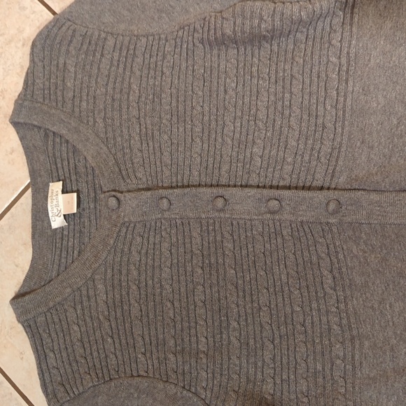 Christopher and Banks Gray Open bottom Cardigan type Sweater Medium - Picture 2 of 11
